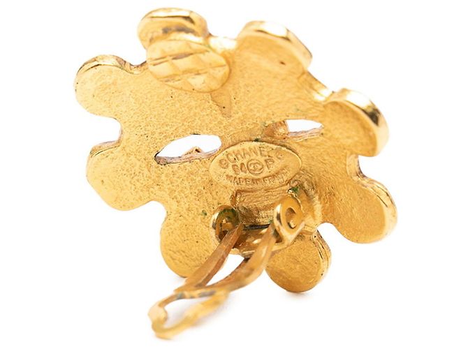 Timeless Chanel Coco Mark Vintage Ohrringe Golden - Ansicht 3