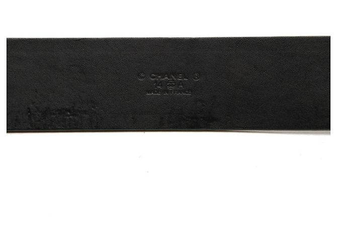 Chanel Coco Mark Gürtel mit Ösen Schwarz - Ansicht 5