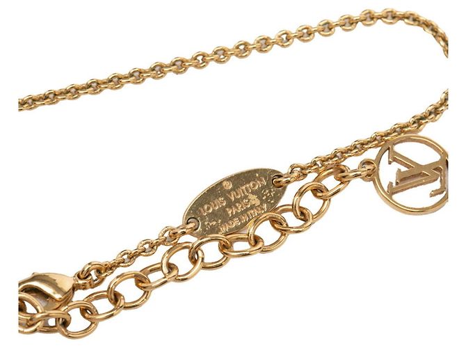 Louis Vuitton Essential V Chain Anhänger Halskette Golden - Ansicht 3