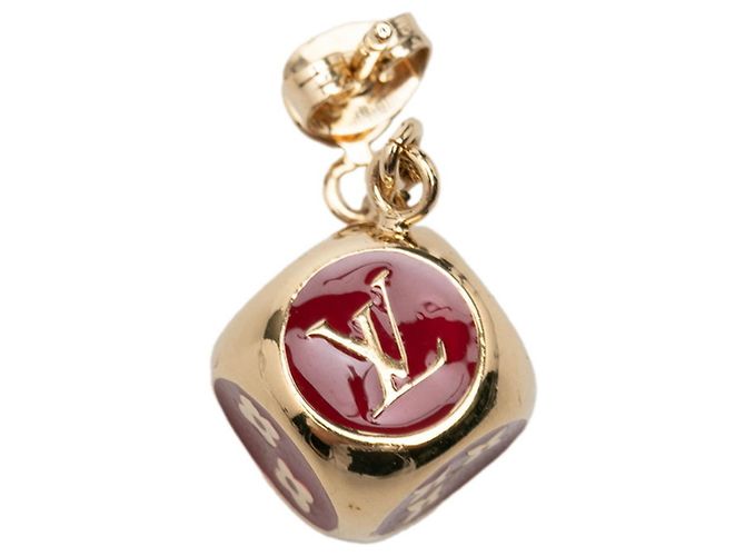 Louis Vuitton Pendientes Cube Swing Dorado Púrpura - vista 3