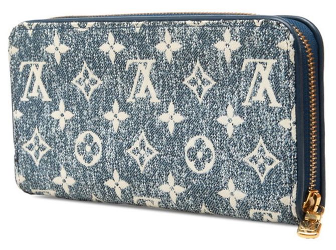 Louis Vuitton Monogram Jacquard Denim Zippy Wallet Blau Monogramm - Ansicht 2