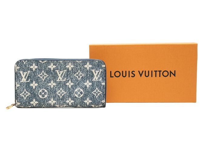 Louis Vuitton Monogram Jacquard Denim Zippy Wallet Blau Monogramm - Ansicht 6