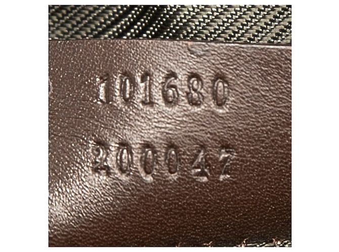 Borsa a tracolla Gucci in tela GG e pelle marrone - vista 6