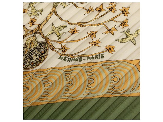 Hermès Hermes Carre 90 Plisado, Les Legendes de L’Arbre Multicolor - vista 4