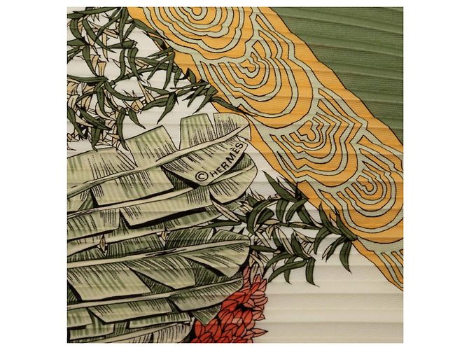 Hermès Hermes Carre 90 Plisado, Les Legendes de L’Arbre Multicolor - vista 5