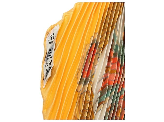 Hermès Pañuelo Hermes Carre 90 Plisado Decoupages Multicolor Amarillo - vista 7