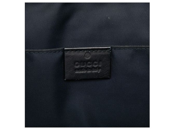 Borsetta da lavoro Gucci Guccissima Nero Blu navy - vista 5