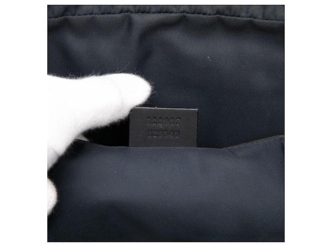 Borsetta da lavoro Gucci Guccissima Nero Blu navy - vista 6