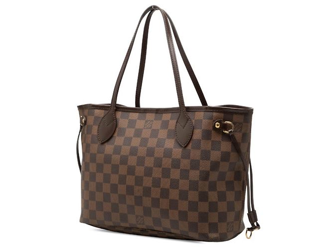 Saco Tote Louis Vuitton Damier Neverfull PM Marrom Vermelho Fuschia Damier ebene - vista 2