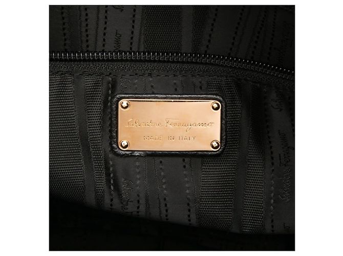 Borsa Tote Salvatore Ferragamo Gancini Betulla Nero - vista 5