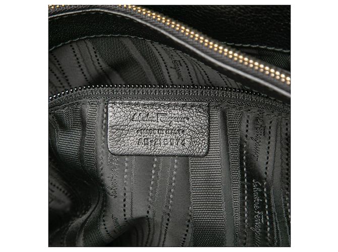 Borsa Tote Salvatore Ferragamo Gancini Betulla Nero - vista 6