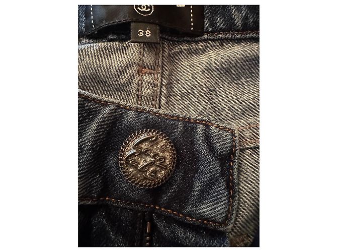 Jeans Chanel in Denim Blu Donna Taglia 38 - vista 2