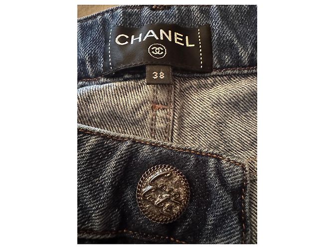 Jeans Chanel in Denim Blu Donna Taglia 38 - vista 3