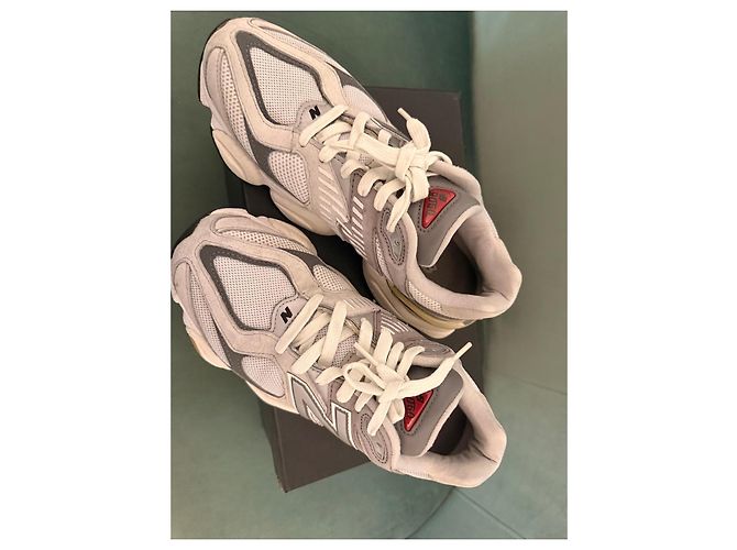 Sneakers New Balance 9060 Grigie e Bianche Bianco Grigio - vista 6