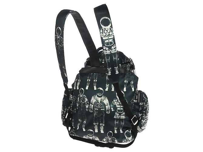 Chanel Astronaut Essentials Nylon Stampato con Paillettes Large Blu navy - vista 2