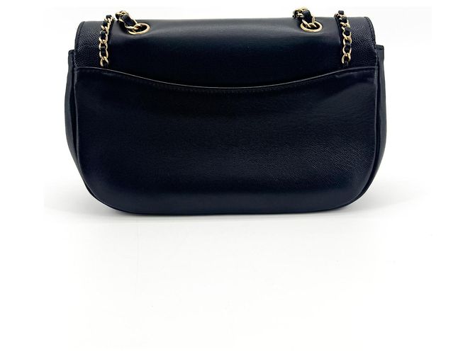 Chanel Flap with Chain Leather Nero - vista 3
