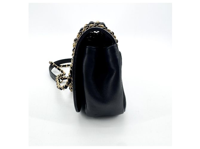Chanel Flap with Chain Leather Nero - vista 4