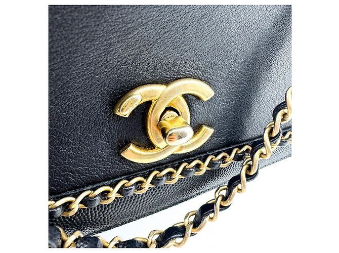 Chanel Flap with Chain Leather Nero - vista 7