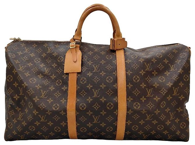 Louis Vuitton Keepall Bandouliere Monogram Canvas 60 Marrone - vista 2