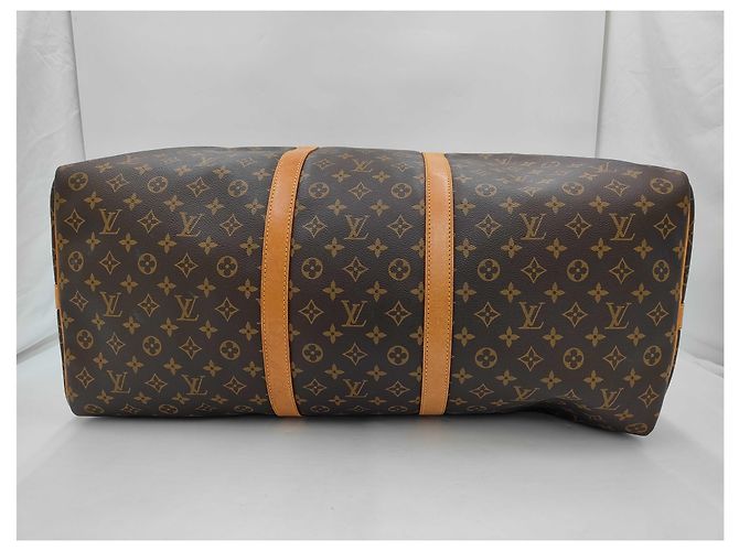 Louis Vuitton Keepall Bandouliere Monogram Canvas 60 Marrone - vista 3
