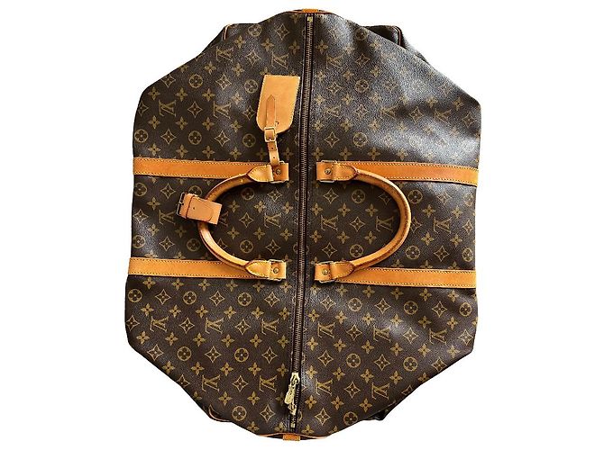 Louis Vuitton Keepall Bandouliere Monogram Canvas 60 Marrone - vista 4