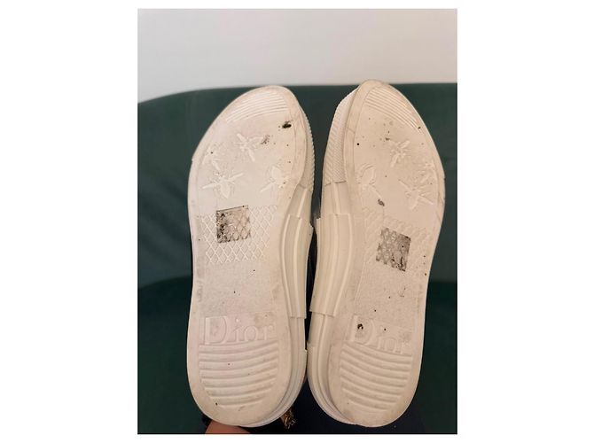 Autre Marque Dior B23 Low-Top Sneaker Blau Canvas Weiß - Ansicht 10