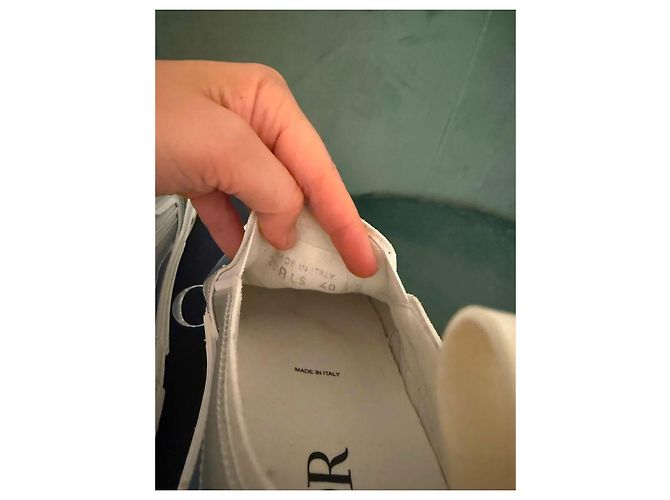 Autre Marque Dior B23 Low-Top Sneaker Blau Canvas Weiß - Ansicht 8