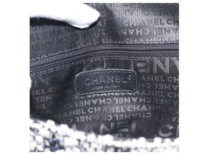 Chanel Camellia Messenger Tweed Large Nero - vista 6