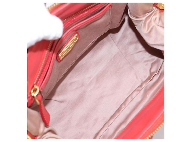 Miu Miu Madras Bowler Matelasse Leather Medium Rosso - vista 5