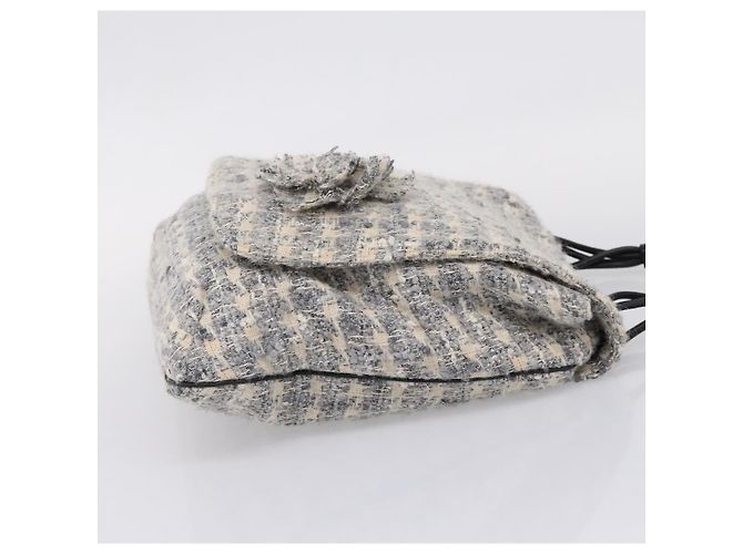 Chanel Camellia Messenger Tweed Large Marrone - vista 4