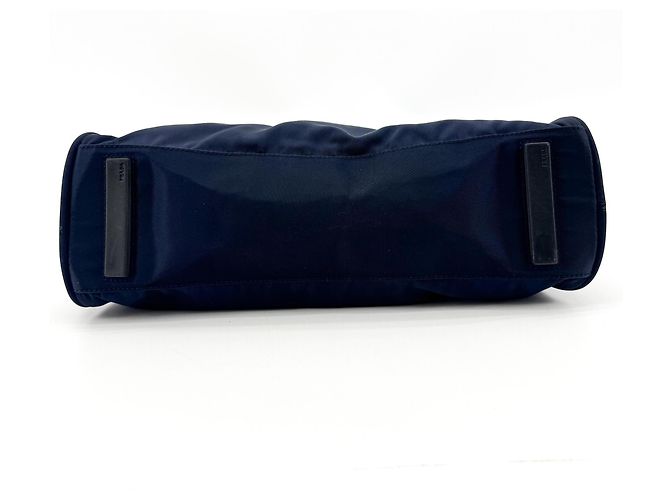 Prada Bowling Tessuto Small Bleu Marine - vue 5