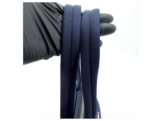 Prada Bowling Tessuto Small Bleu Marine - vue 7