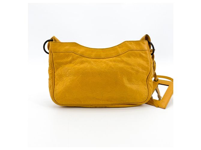 Balenciaga Hip Classic Studs Leather Giallo - vista 2