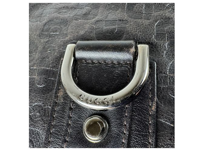 Borsa a tracolla Gucci in pelle nera Nero - vista 11