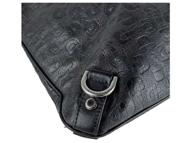 Borsa a tracolla Gucci in pelle nera Nero - vista 8