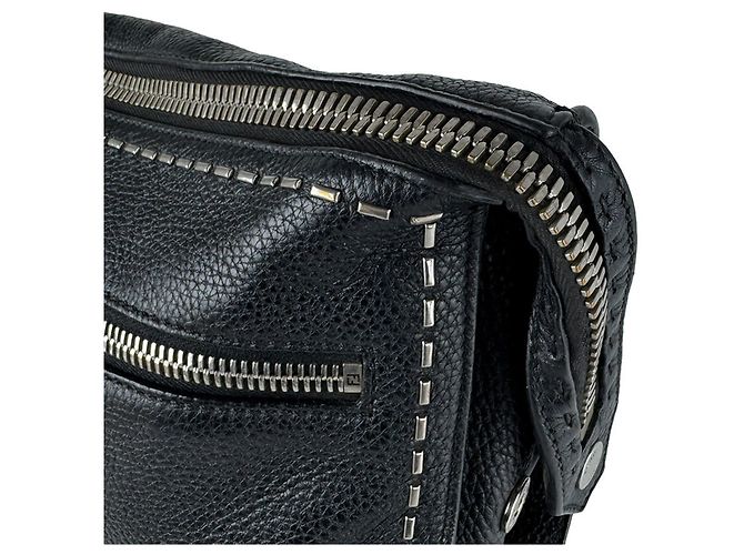 Borsa a Tracolla Fendi Selleria Nero - vista 6