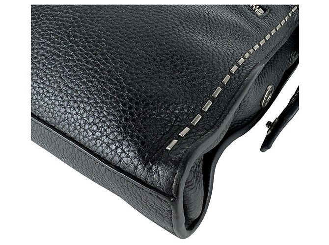 Borsa a Tracolla Fendi Selleria Nero - vista 8