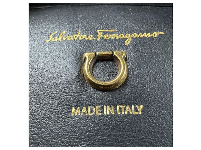 Gancini Borsa a tracolla in pelle marrone Salvatore Ferragamo - vista 12