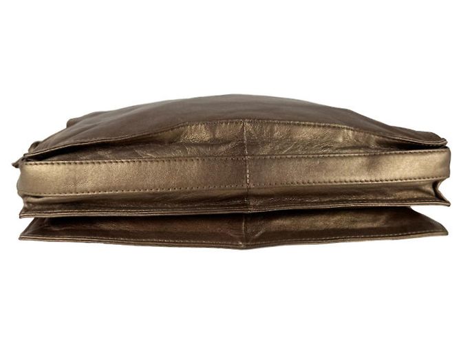 Loewe Schultertasche aus metallic-braunem Leder - Ansicht 4