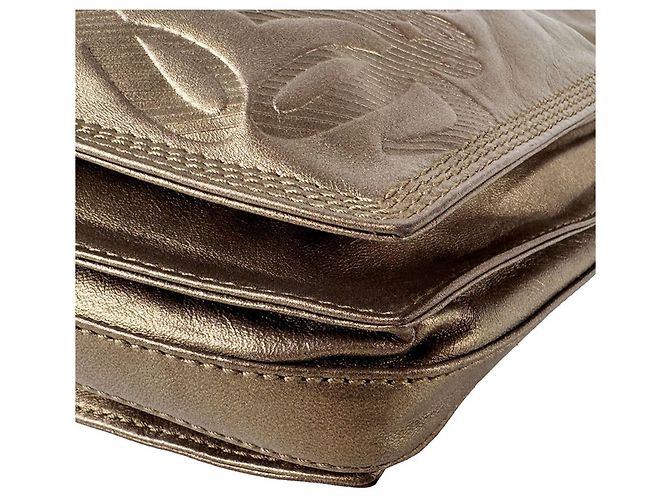 Loewe Schultertasche aus metallic-braunem Leder - Ansicht 9