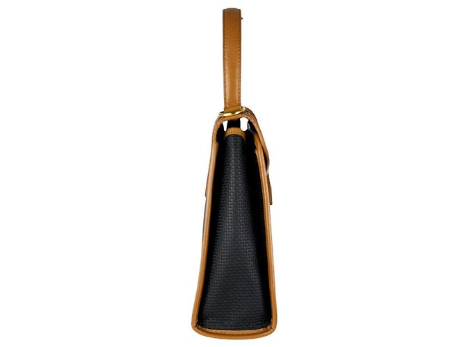 Bolsa de Ombro Yves Saint Laurent Preta e Camel Preto Camelo - vista 2