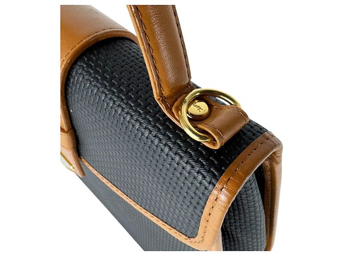 Bolsa de Ombro Yves Saint Laurent Preta e Camel Preto Camelo - vista 7