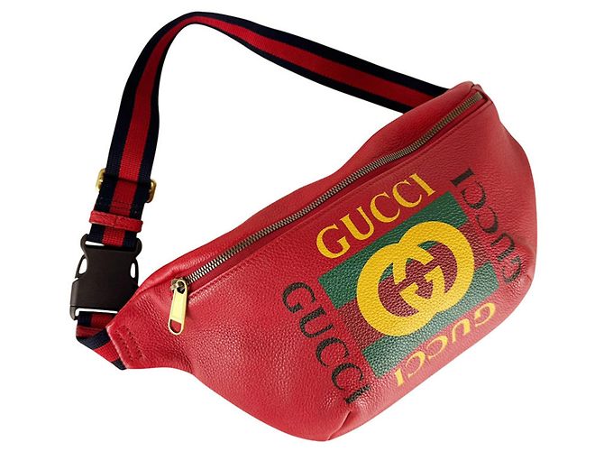 Marsupio Gucci in pelle rossa Rosso - vista 10
