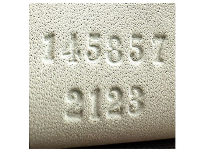 Bolsa de ombro Gucci em castanho e marfim Marrom Cru - vista 12