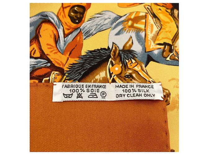 Hermès Hermes Carre 90 Africa Seidentuch Braun Hellblau - Ansicht 6