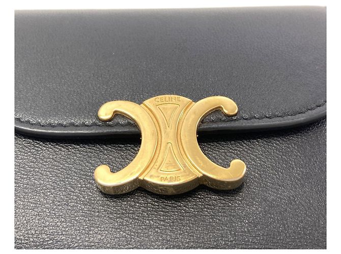 Céline Celine Small Flap Wallet Black - view 13