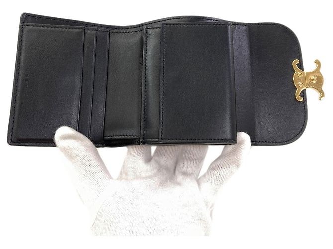 Céline Celine Small Flap Wallet Black - view 4