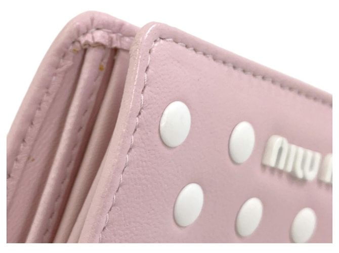 Cartera de piel bi-fold con lunares Miu Miu Rosa - vista 11