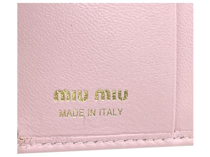 Cartera de piel bi-fold con lunares Miu Miu Rosa - vista 7
