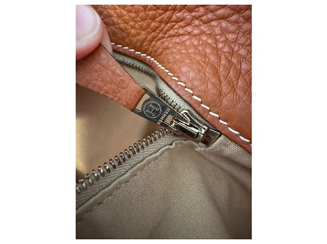 Borsa Tote Hermès Cabag Elan in pelle marrone - vista 5